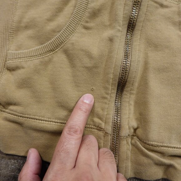 Columbia Waffle Knit Full-Zip Hoodie Women's Small Khaki Layering - Picture 5 of 12